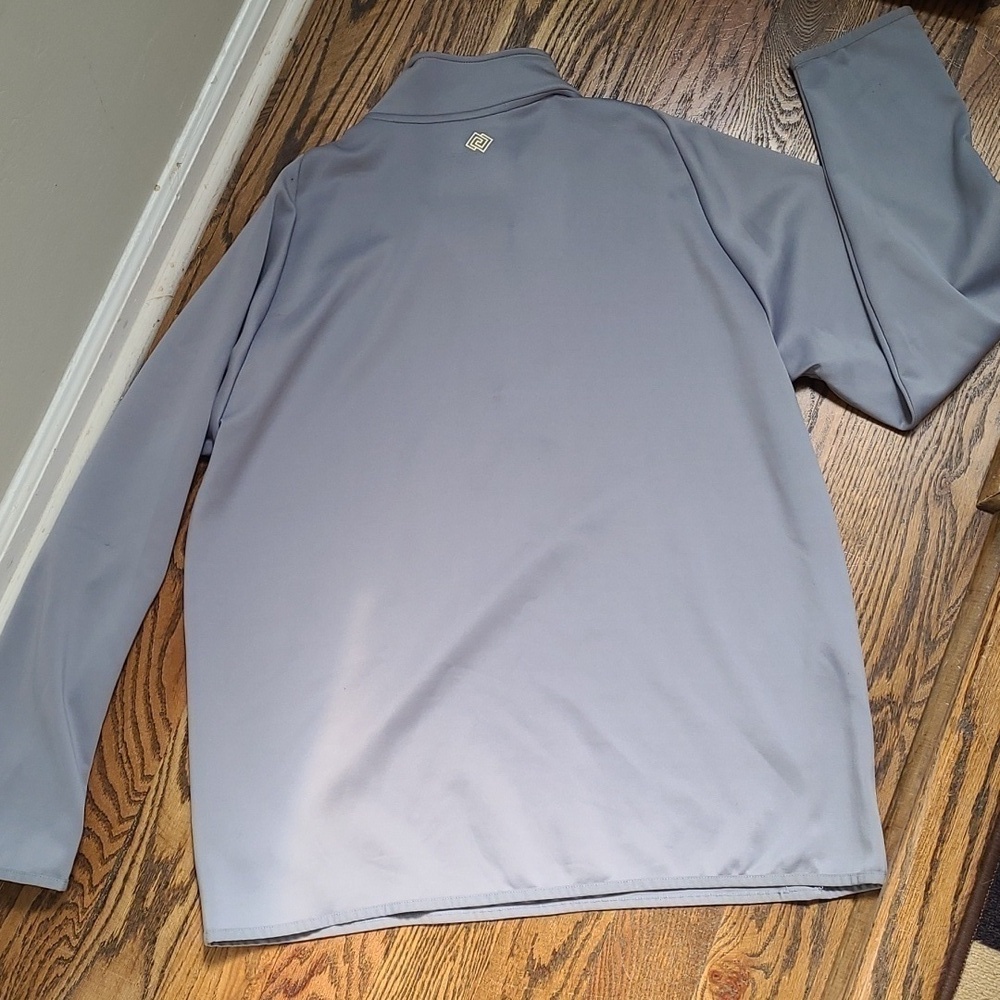 Men's Zelos gray lightweight quarter zip shirt Size L - Picture 4 of 4